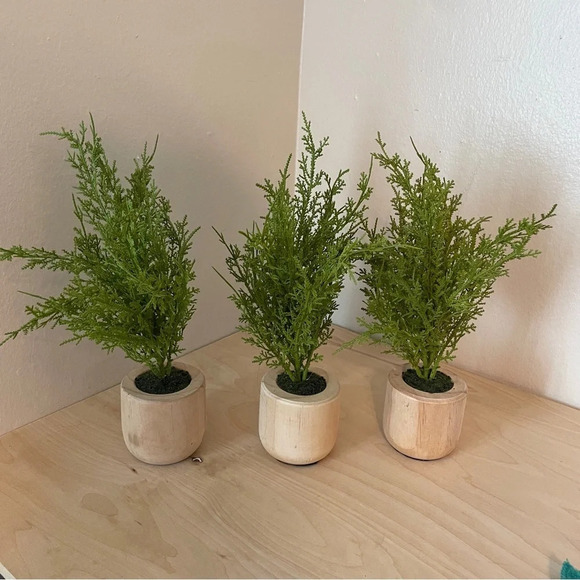 Threshold faux Lemon cypress arrangement mini Christmas tree boho farmhouse - Picture 1 of 3